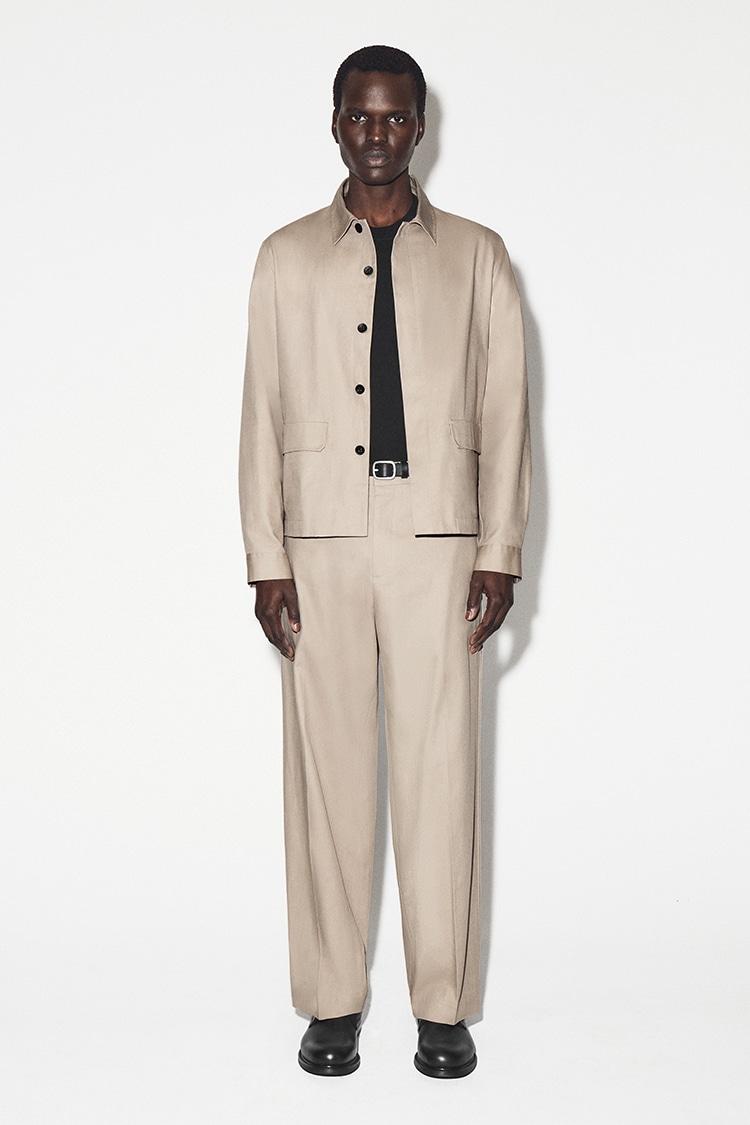 コットン ストレートレッグ パンツ